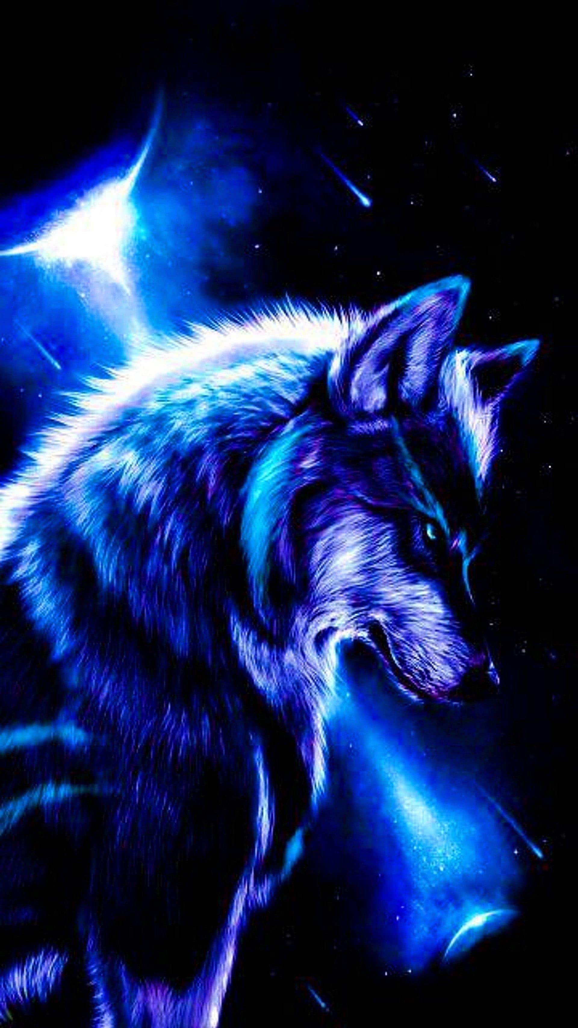 Cool Blue Wolf Wallpaper With Eyes