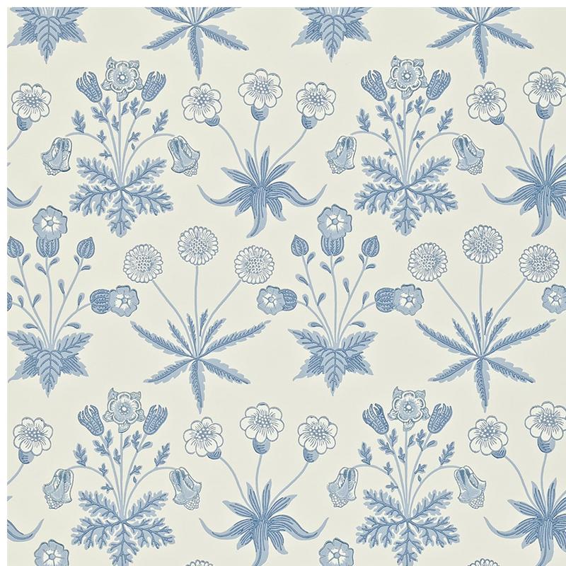 Morris And Co Daisy Darw212561 Blue Ivory Wallpaper From The Archive