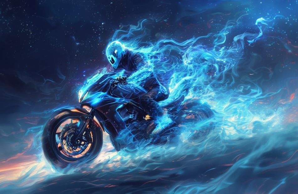 Blue Ghost Rider Wallpaper