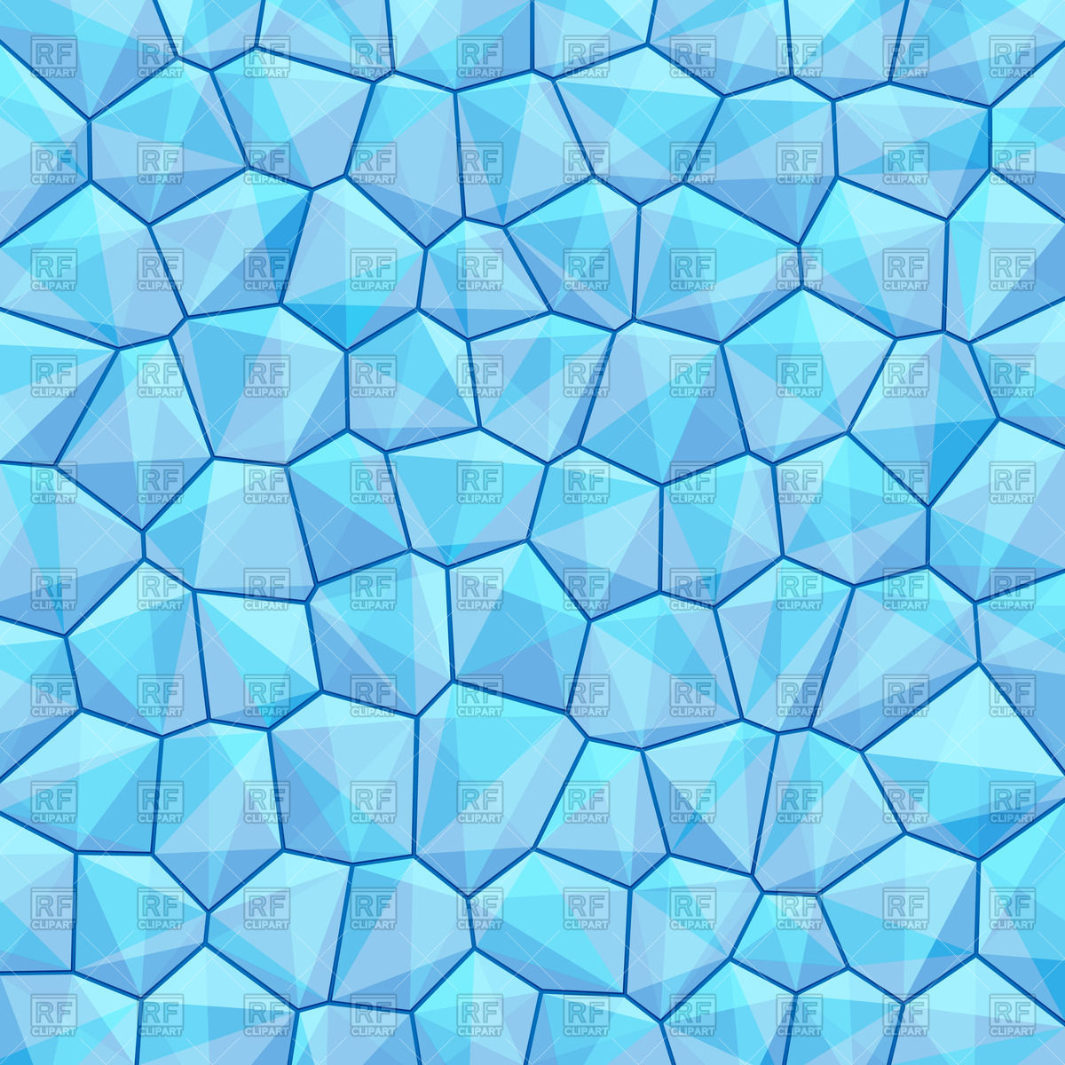 Blue Polygonal Stained Glass Seamless Wallpaper Background