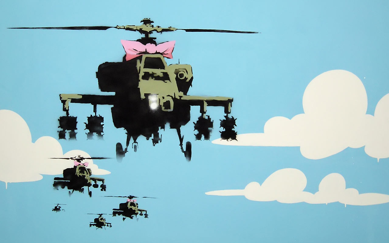 Aaaaaaaaab0 Kxgnaphauwo S1600 Banksy Wallpaper Helicopters Jpg