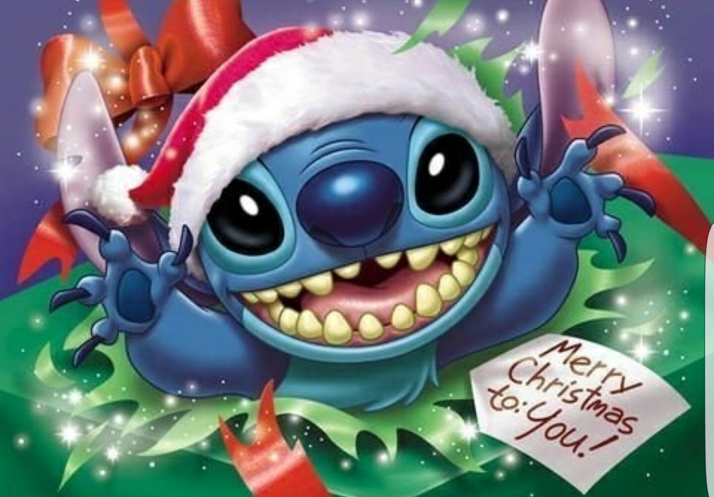 Merry Christmas Stitch Achtergronden Liefde Tekenen