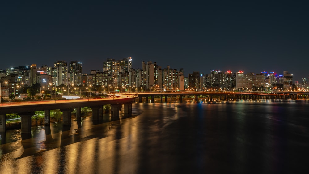 City During Nighttime Photo Seoul Image