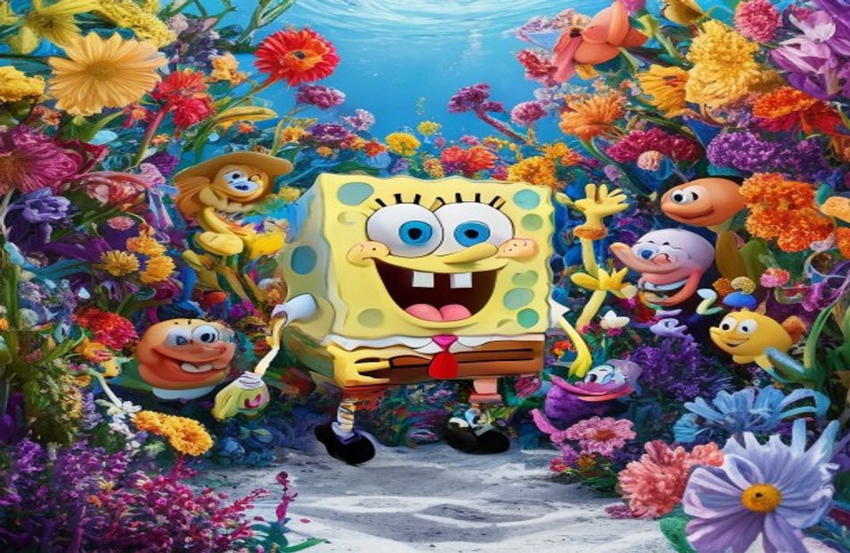 Spongebob Flower Background