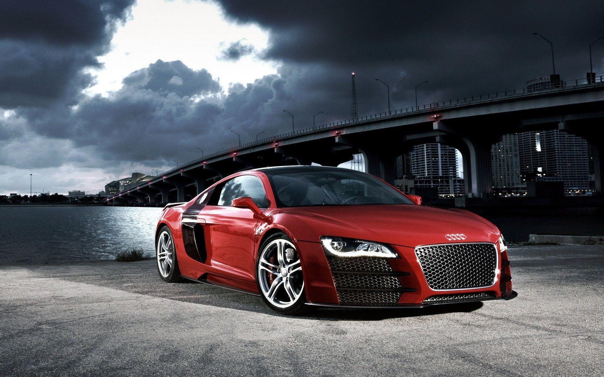 Red Audi R8 Wallpaper Top Background