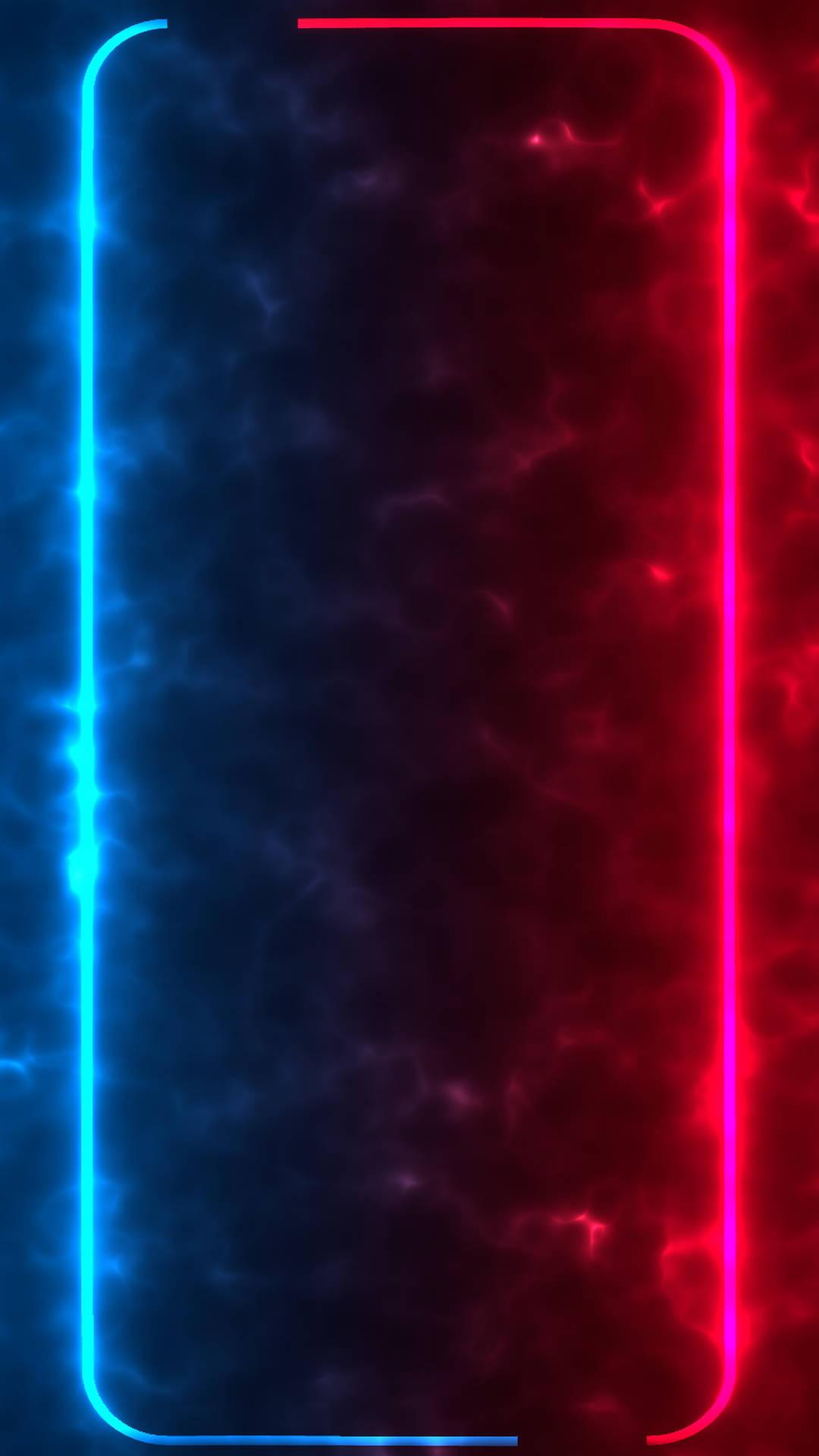 Blue And Red Neon Aesthetic iPhone Wallpaper