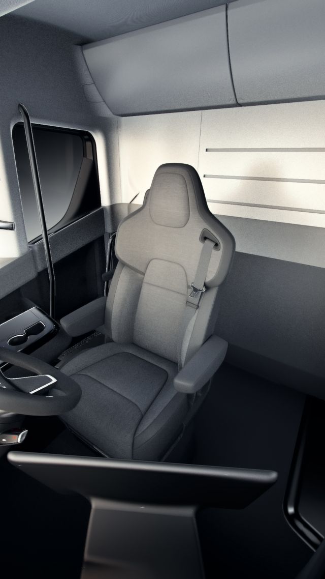 Wallpaper Tesla Semi Truck electric car interior 4k Cars