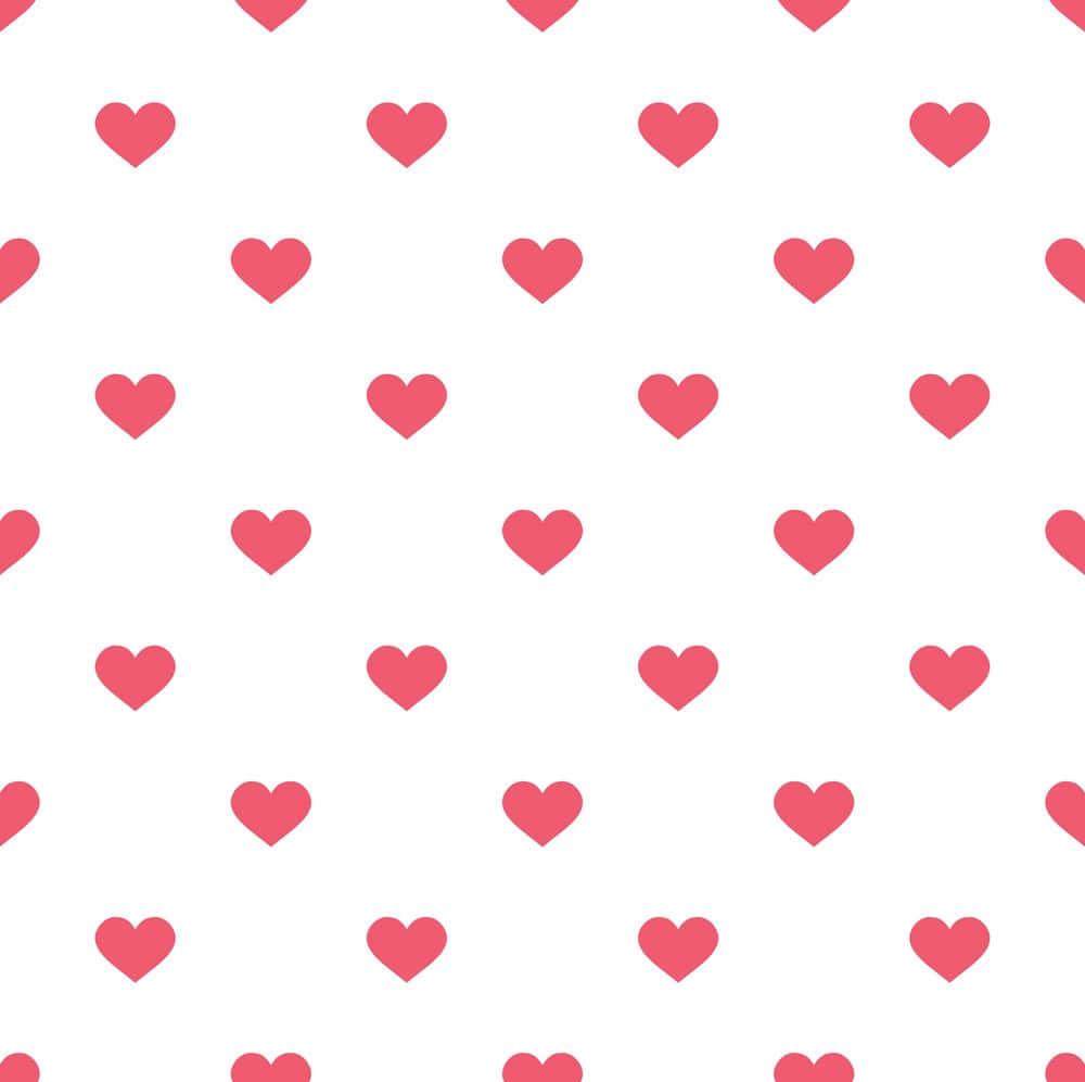 Preppy Hot Pink Hearts Background Wallpaper