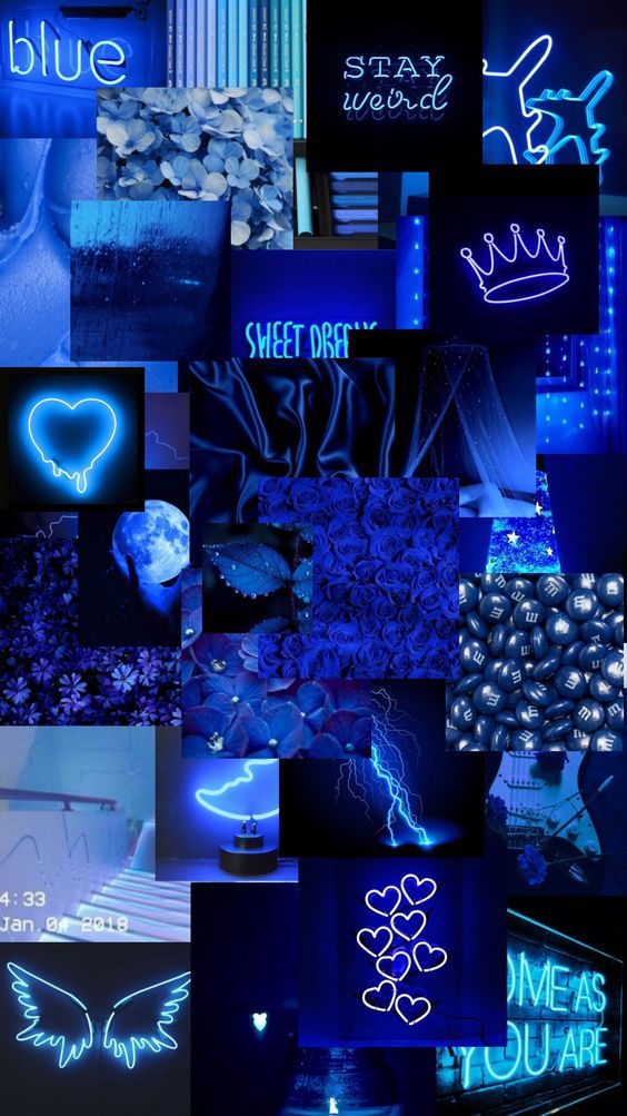 Blue Aesthetic Pictures For Wall Collage Pastel
