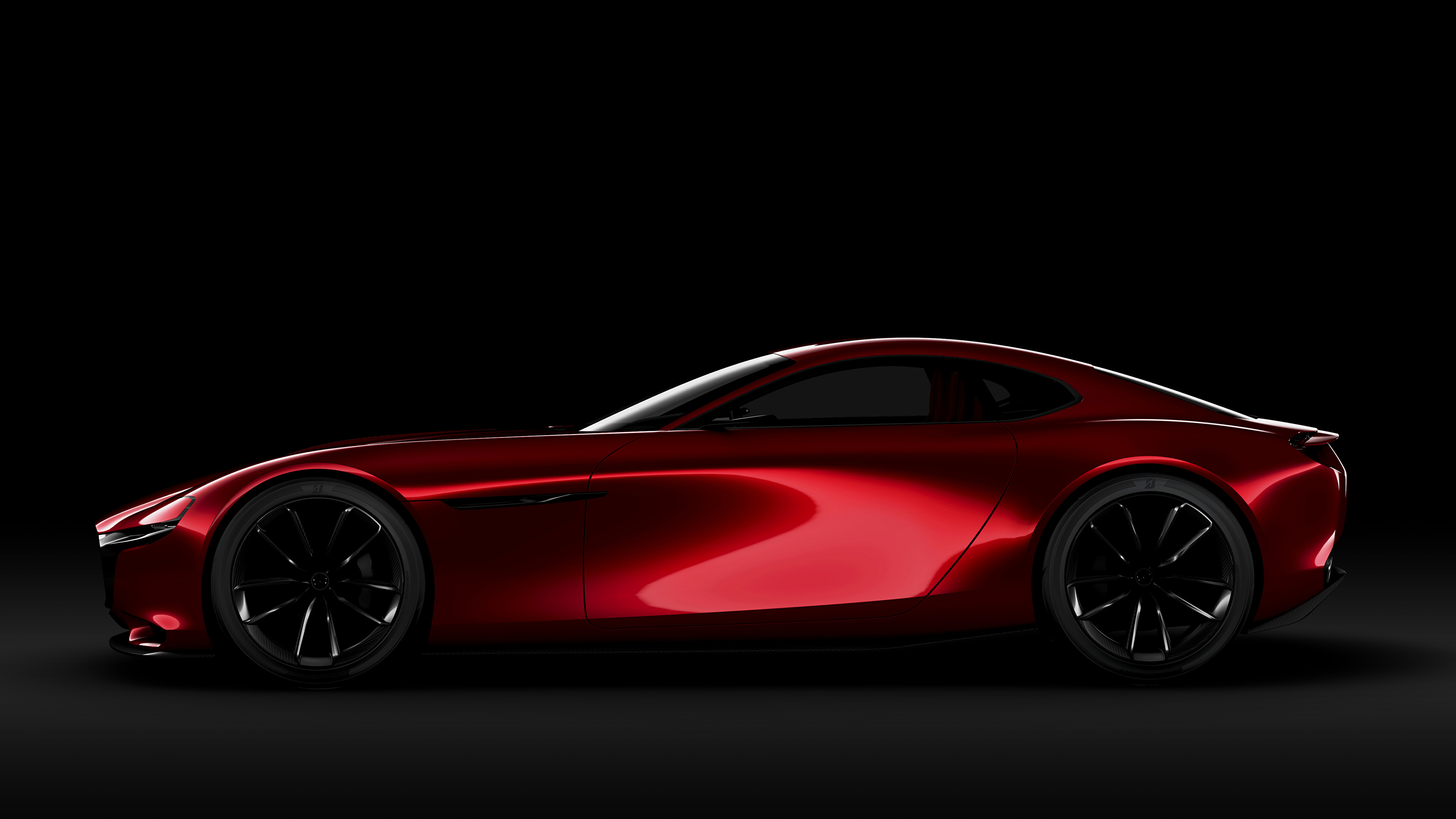 Wallpaper Mazda Rx Vision Concept Red Side Automobile