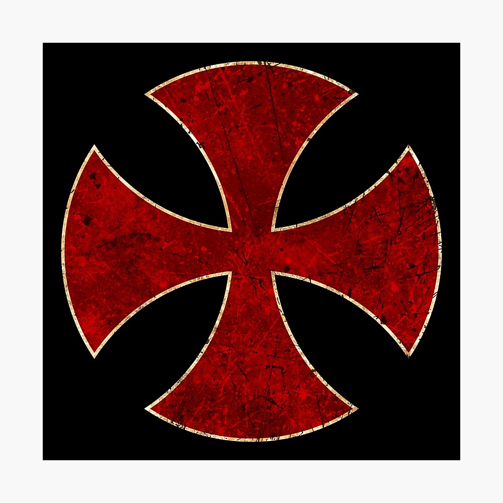Crusader Knights Templar Cross Metal Print By Quark