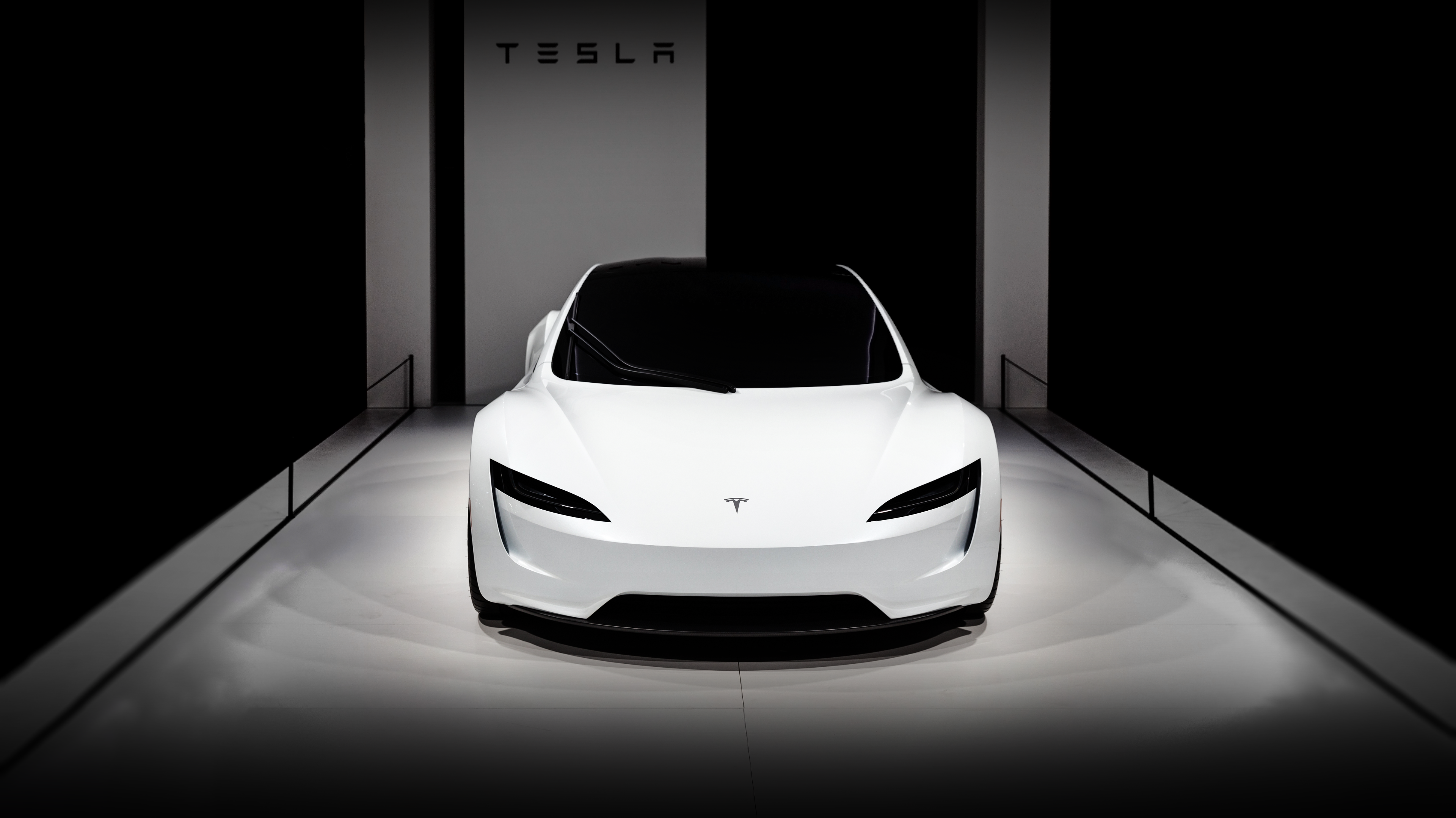 Wanted A Tesla Roadster Wallpaper So I Made This From Grand