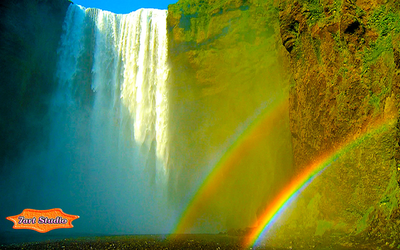 Bright Rainbow Waterfall Screenshots