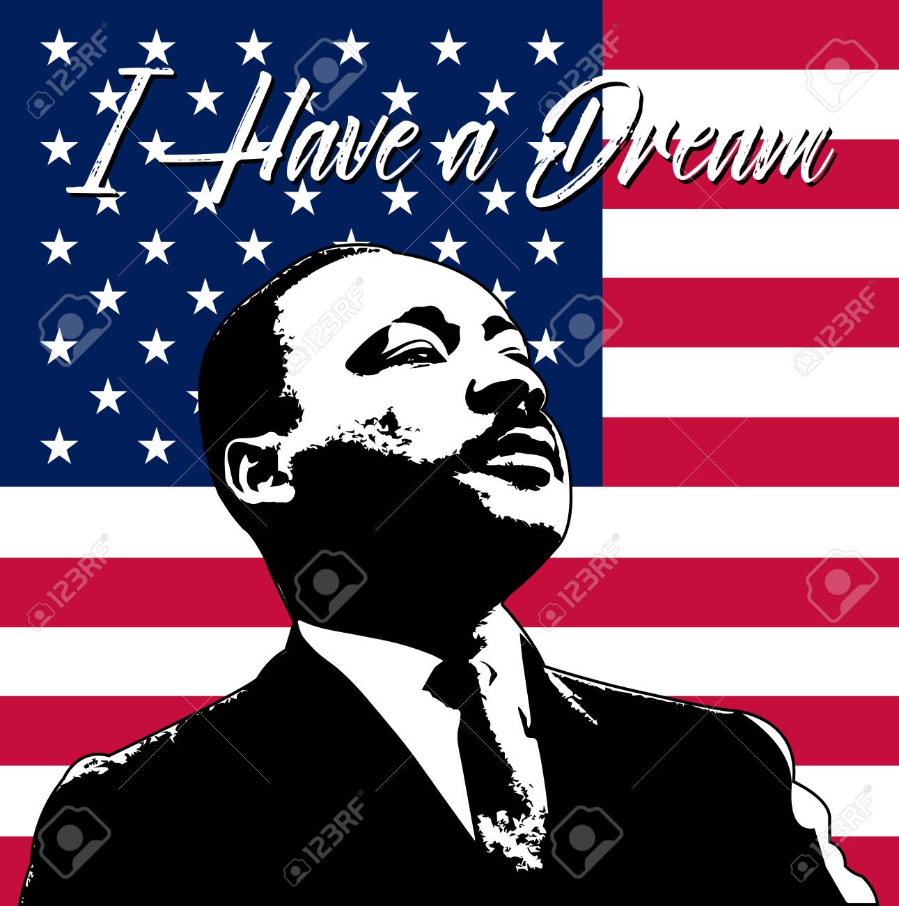 Martin Luther King Day Background Illustration Of