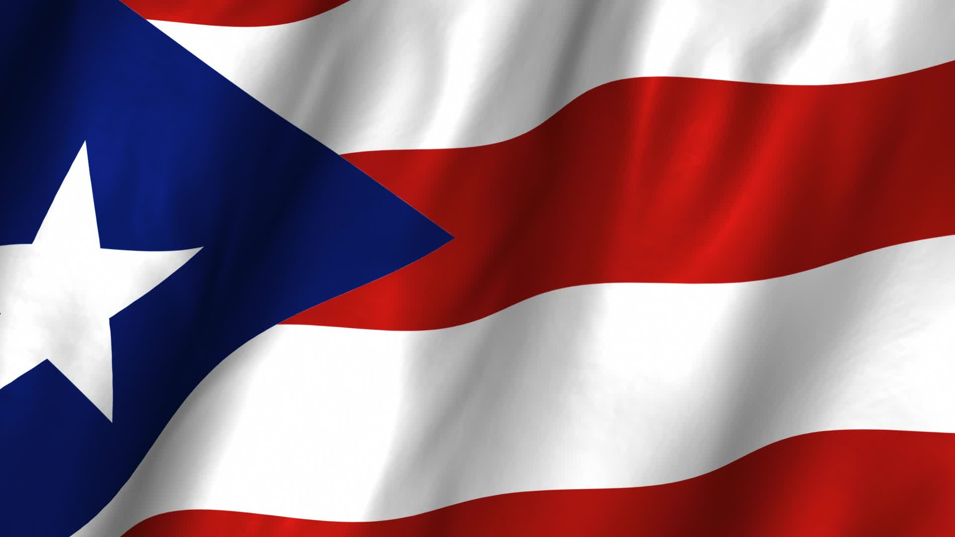 Puerto Rico Waving Flag Stock Video HD Footage