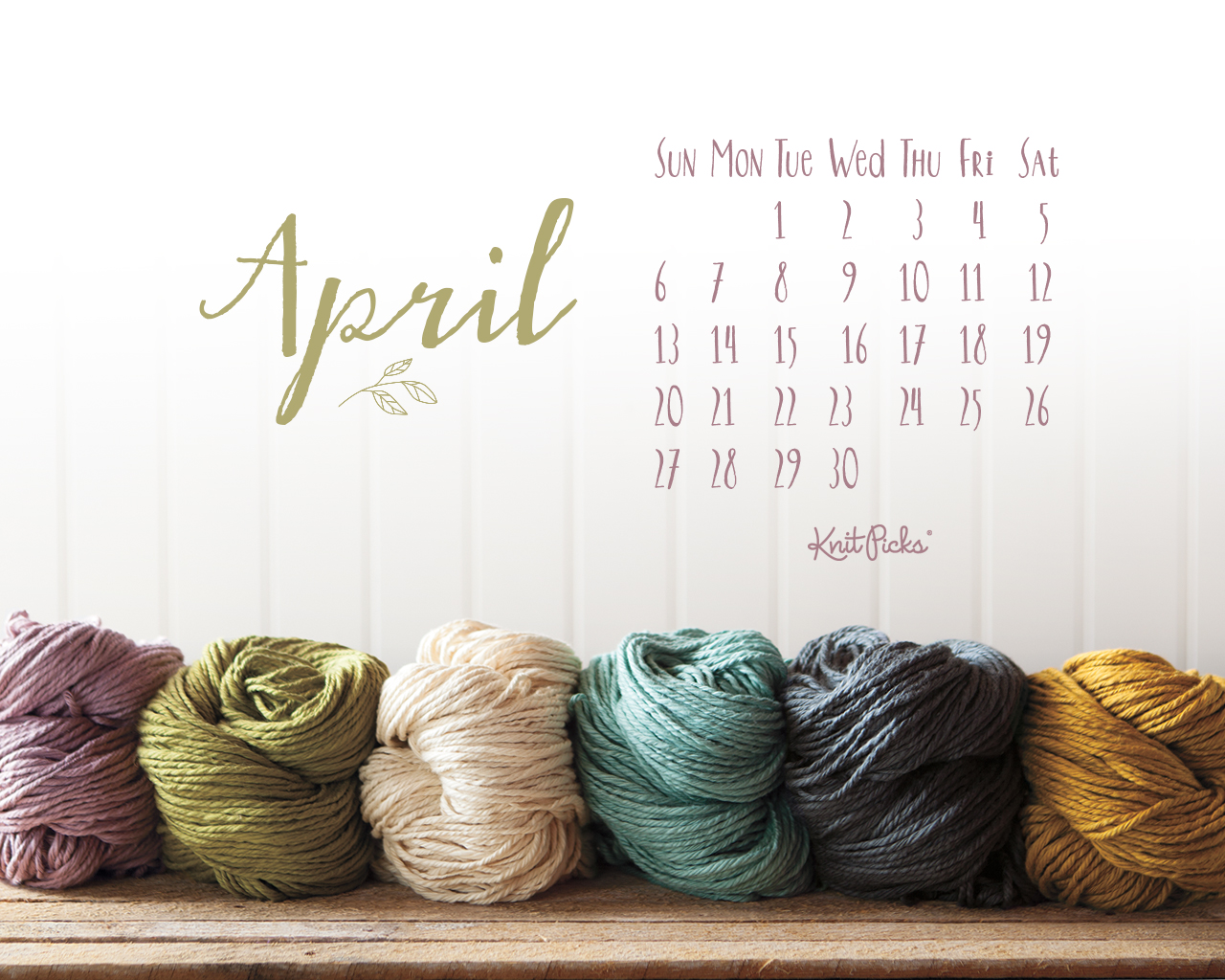 April Calendar Knitpicks Staff Knitting