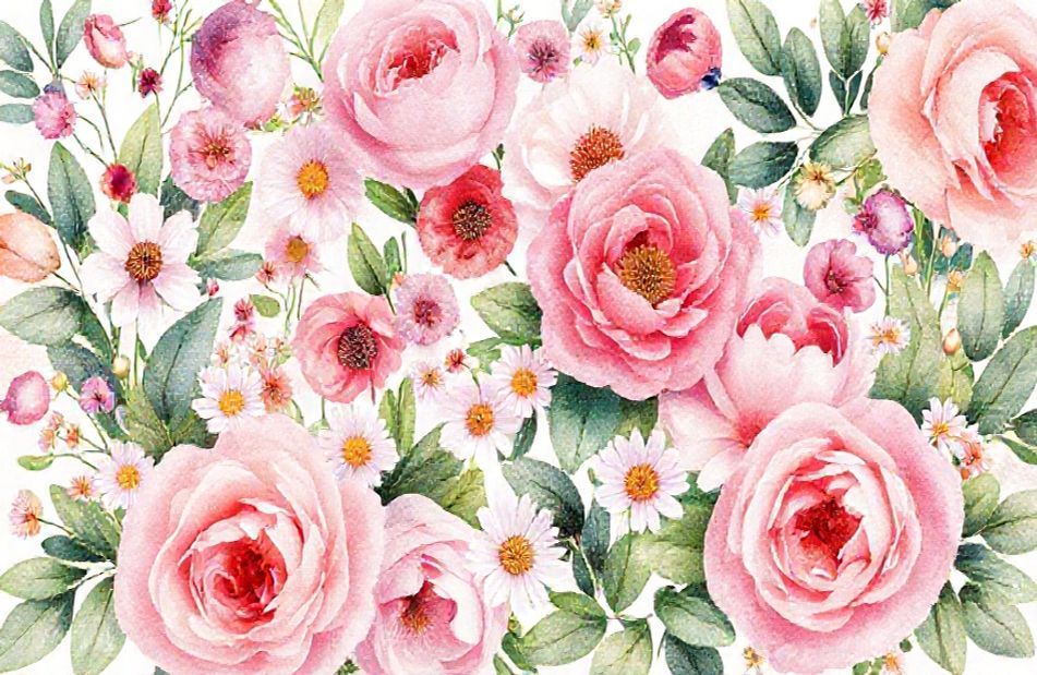 Watercolor Flowers Wallpaper