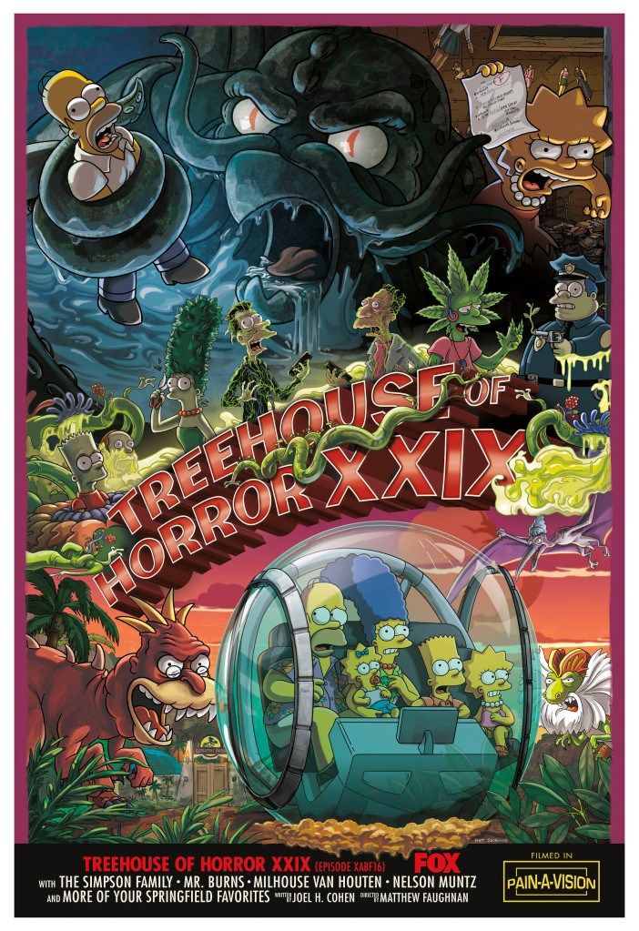 Woohoo Poster Revealed For The Simpsons Treehouse Of Horror Xxix