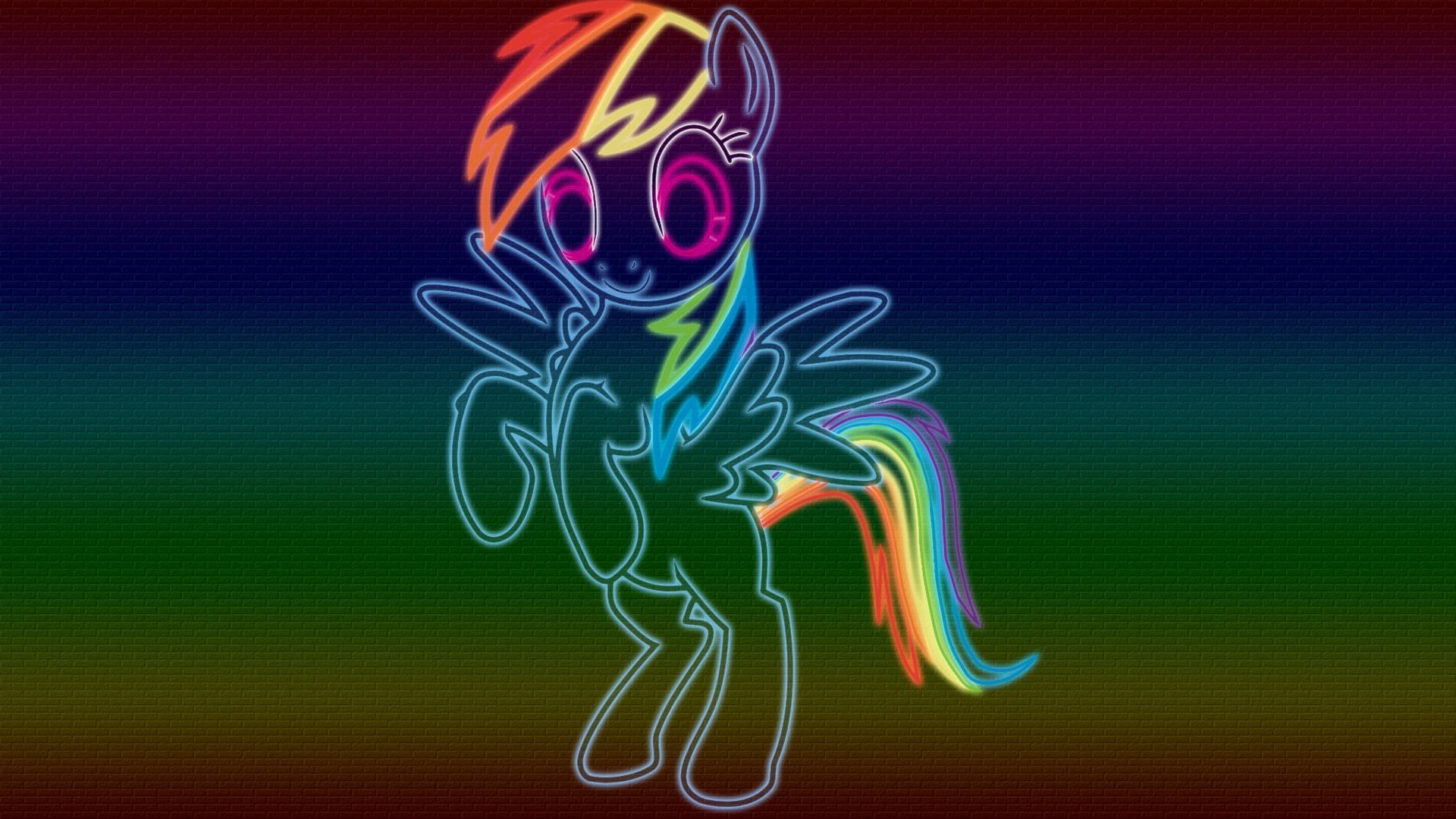 Rainbow Dash Neon Wallpaper