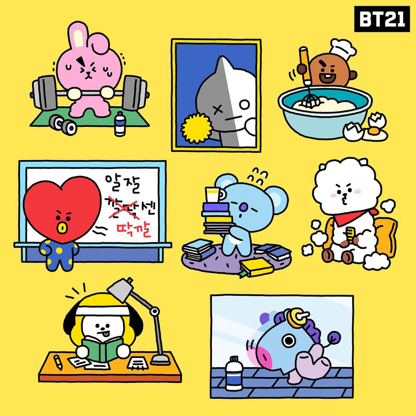 Bt21 Background Wallpaper