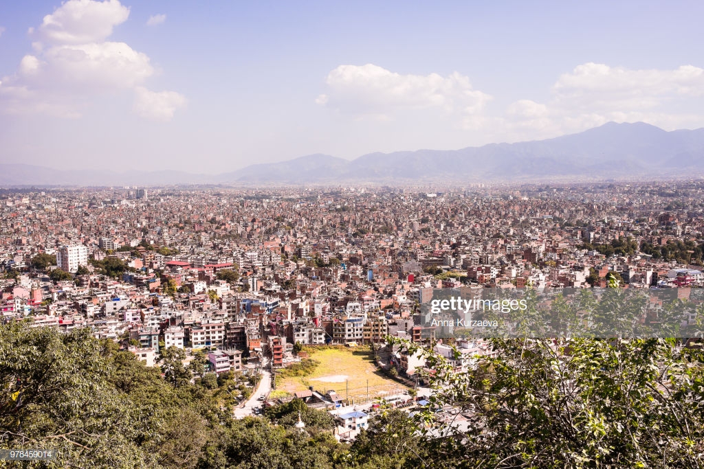 Panorama Over Kathmandu City From Swayambhunath Temple