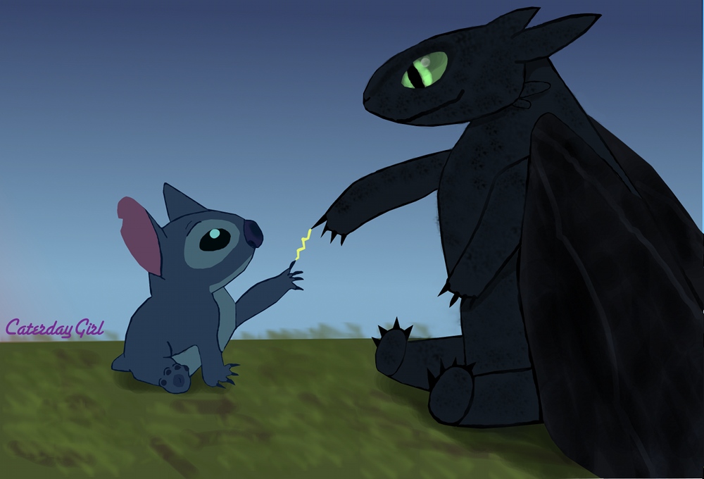 Toothless stitch by CaterdayGirl on