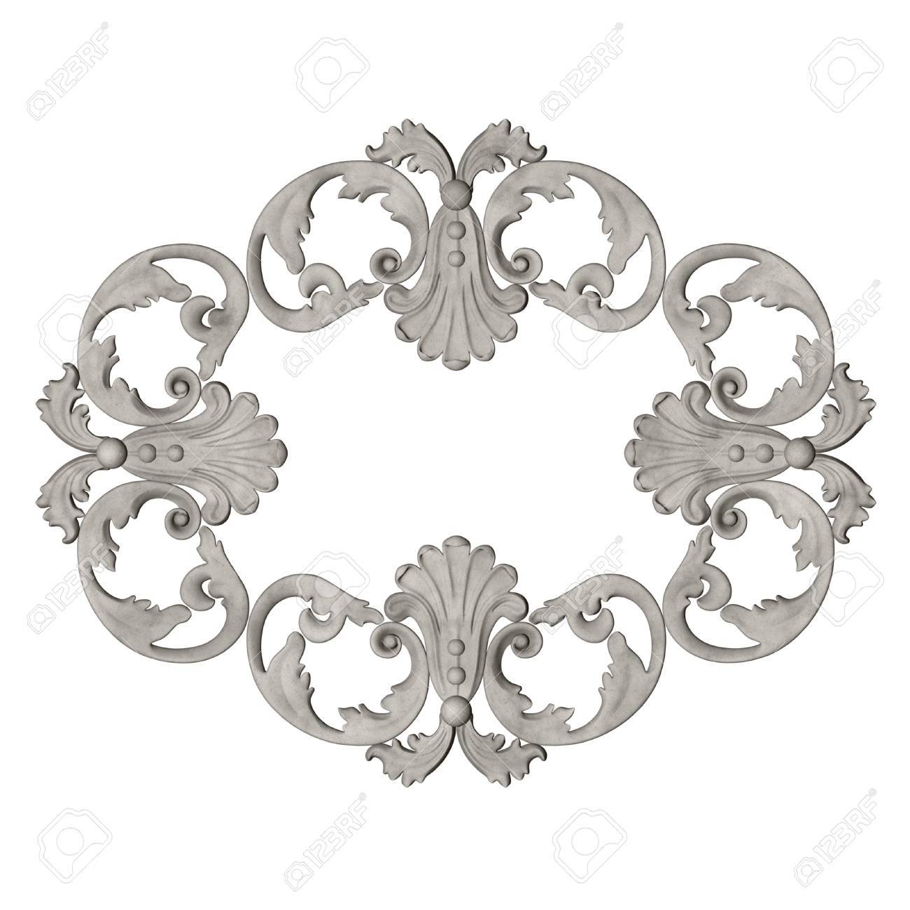 3d Frame The Sculptural Form On A White Background Stock Photo