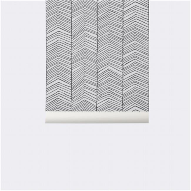 Woven Fleece Wallpaper Hand Printed Herringbone Length