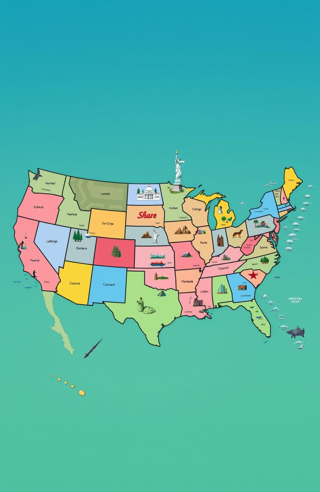 Usa Map HD Wallpaper