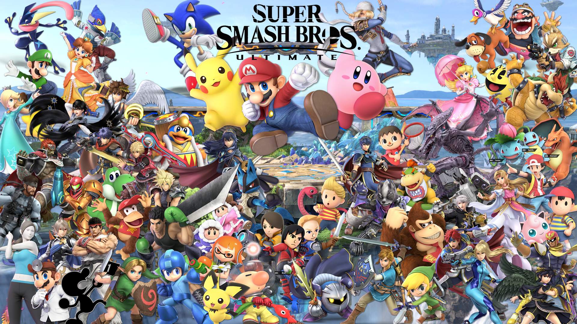 Made A Wallpaper With All The Smash Ultimate Renders Smashbros