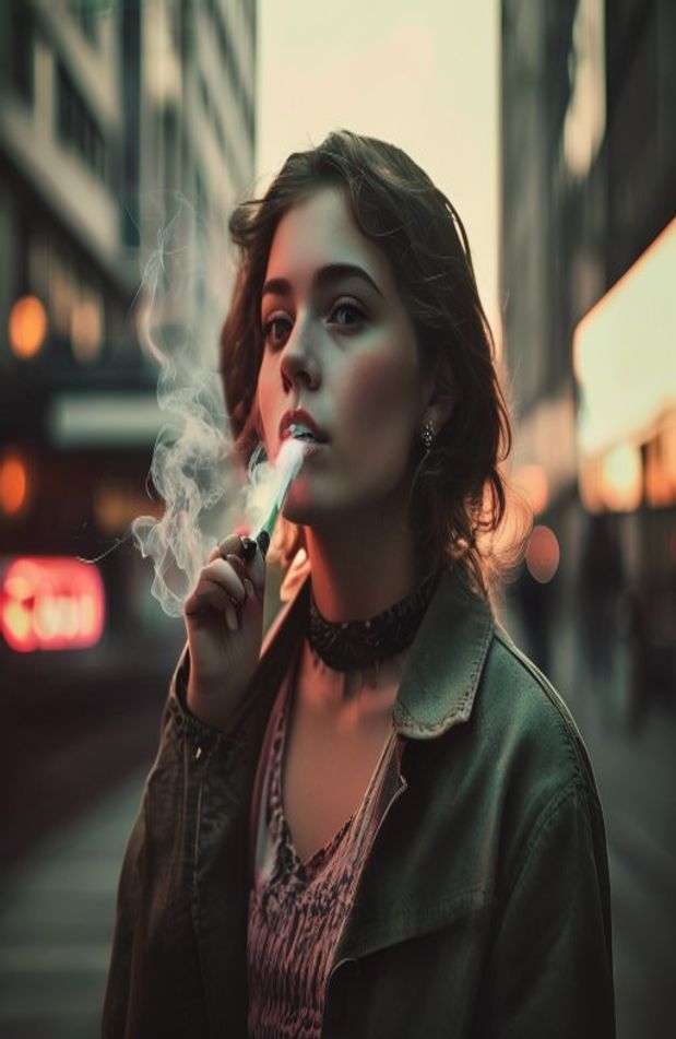 Girl Smoking Wallpaper