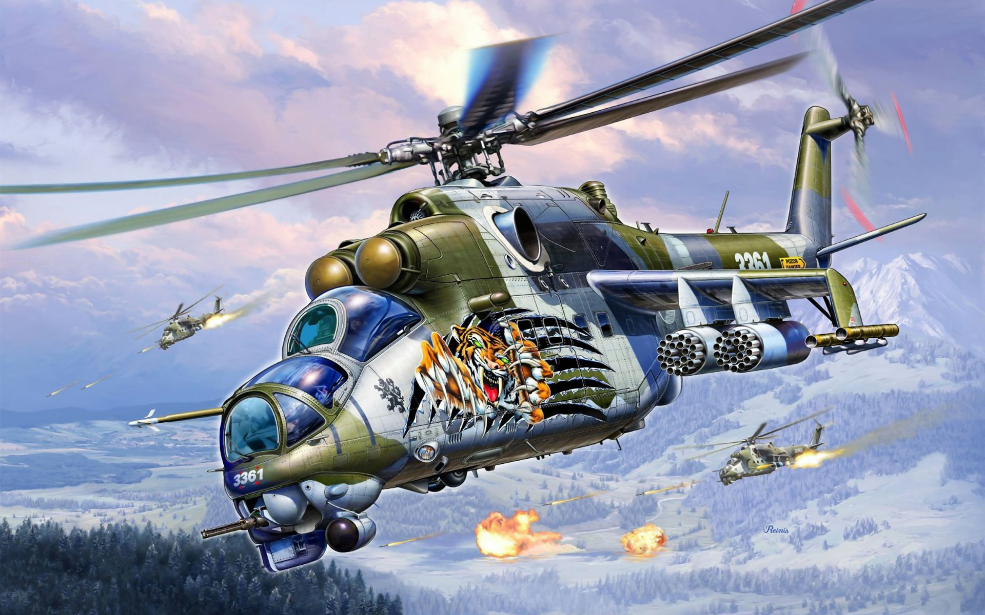 Soviet Russian Transport Military Helicopter Wallpaper Background