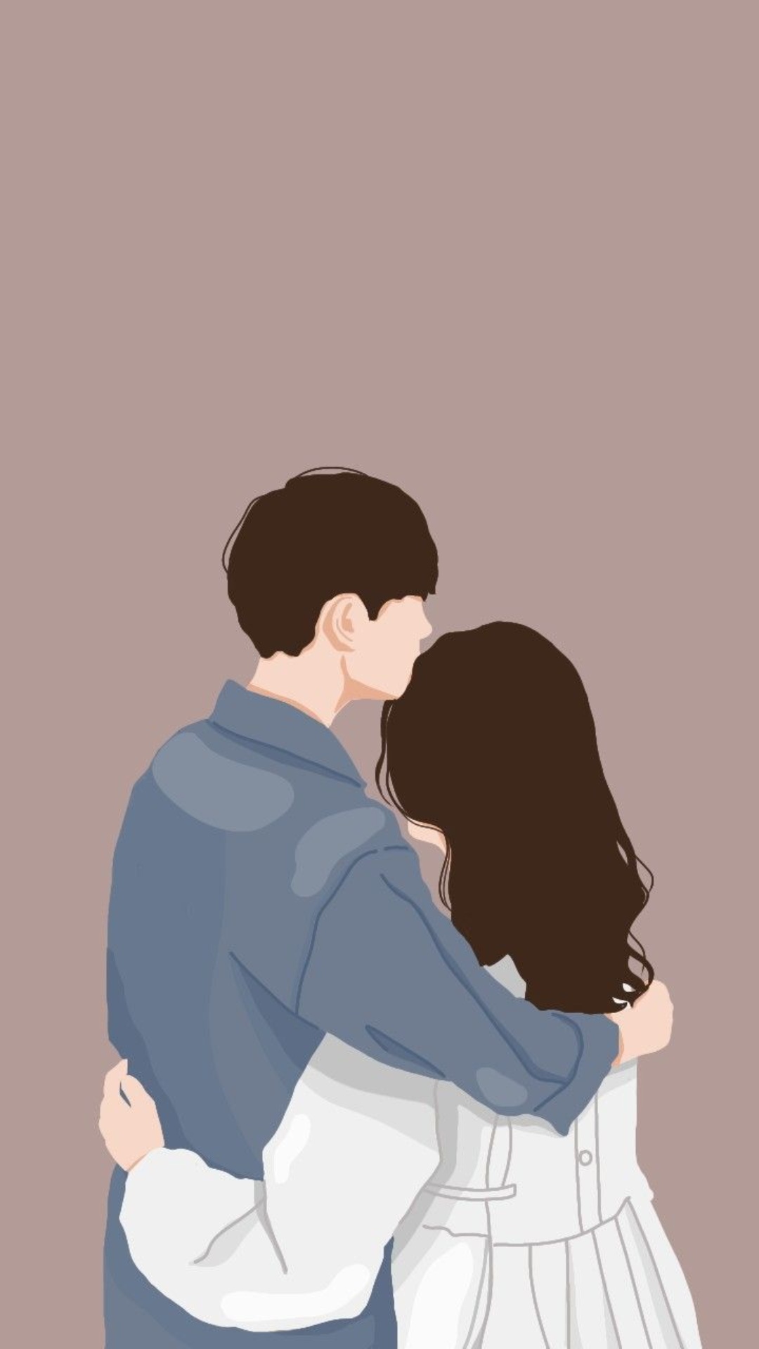 Cute Cartoon Couple Wallpaper 4k