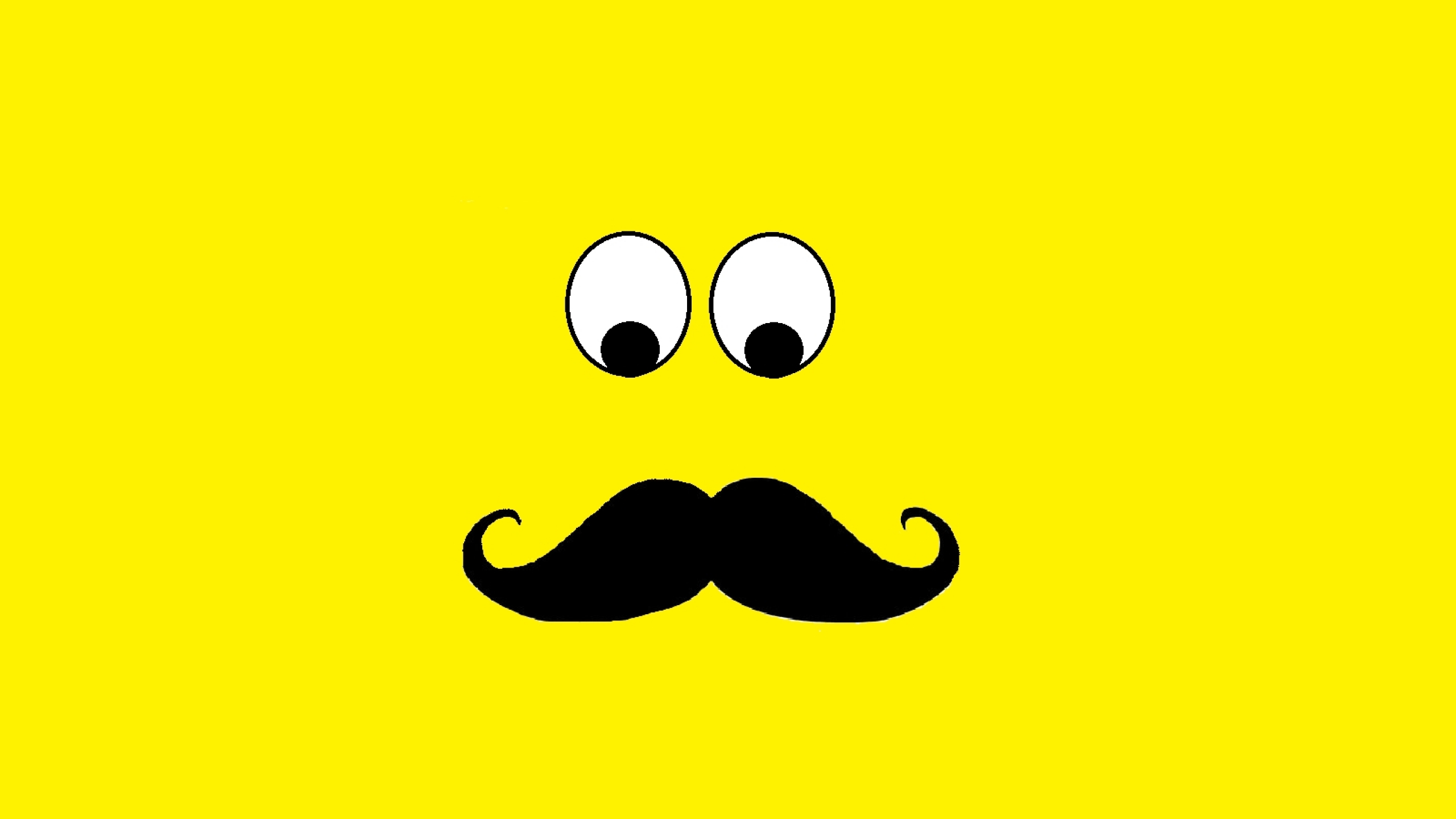 Yellow Men Moustache Guy Mustache Wallpaper Art HD