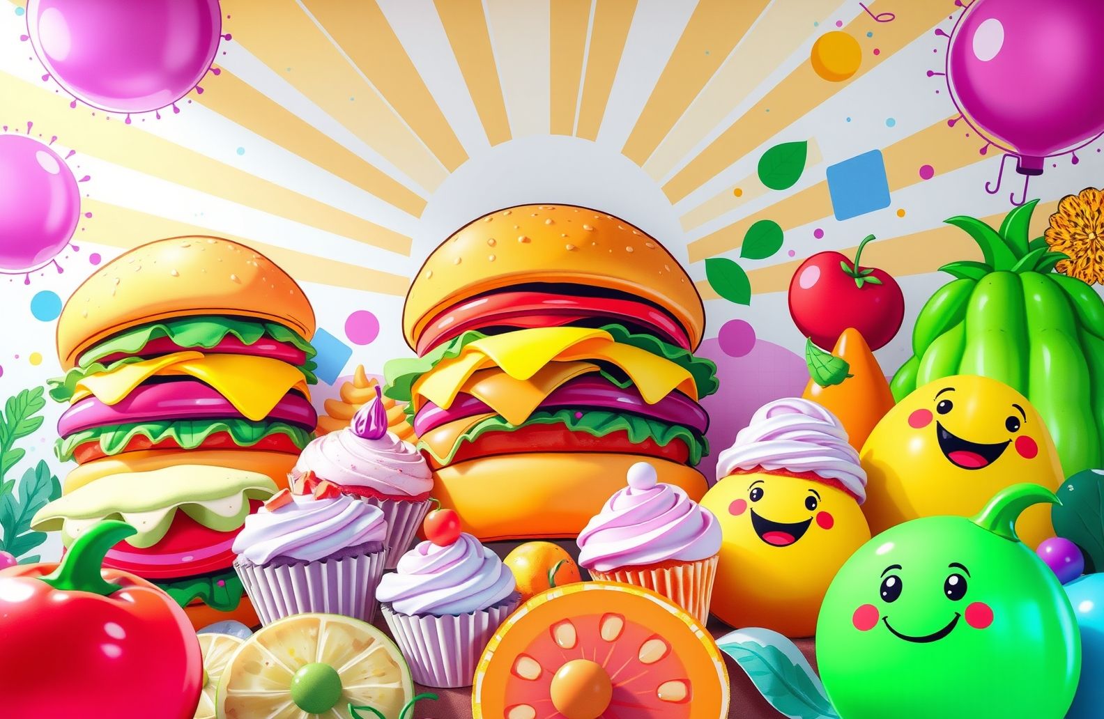 Cartoon Food Wallpaper