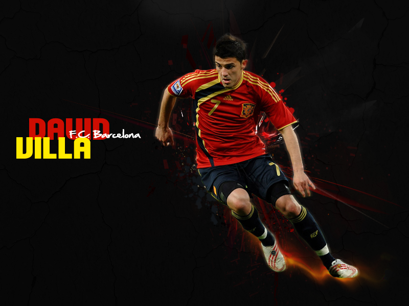 David Villa Wallpaper At The Spanish National Team In Year