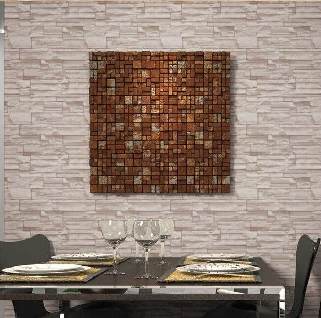 Wallpaper Faux Rust Tuscan Brick Wall Looks Real Up
