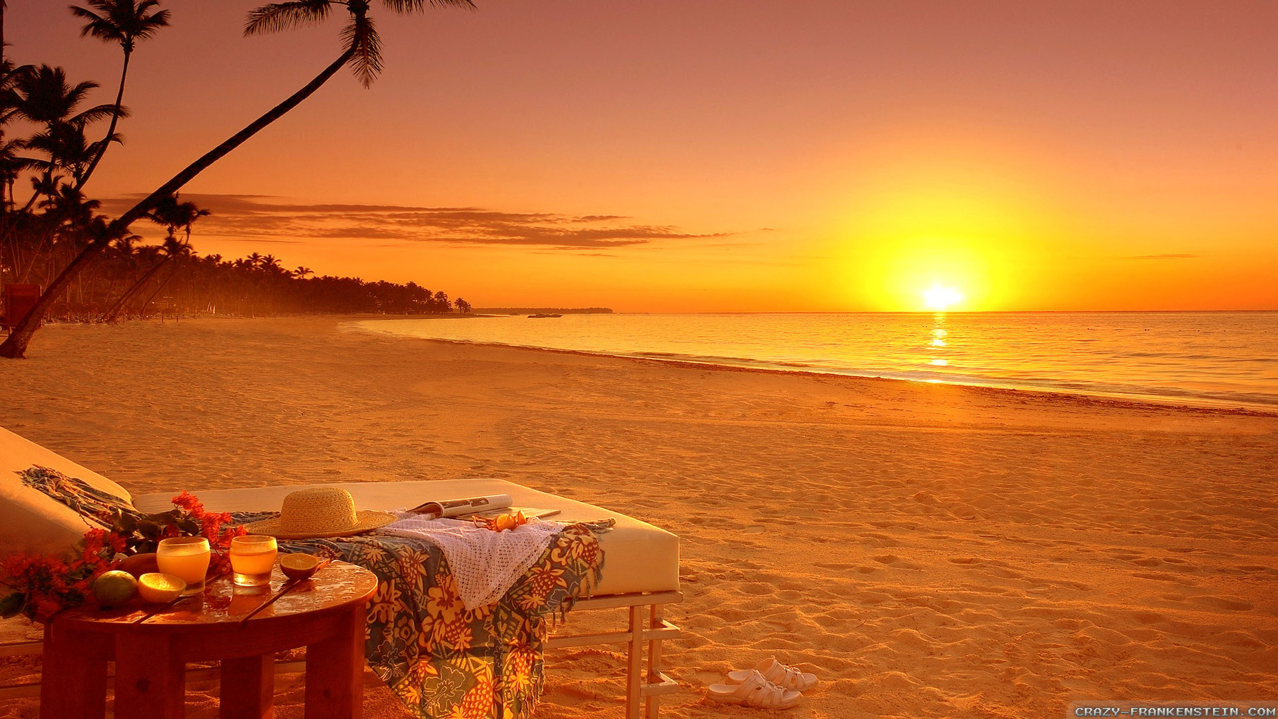 Summer Beach Background Wallpaper