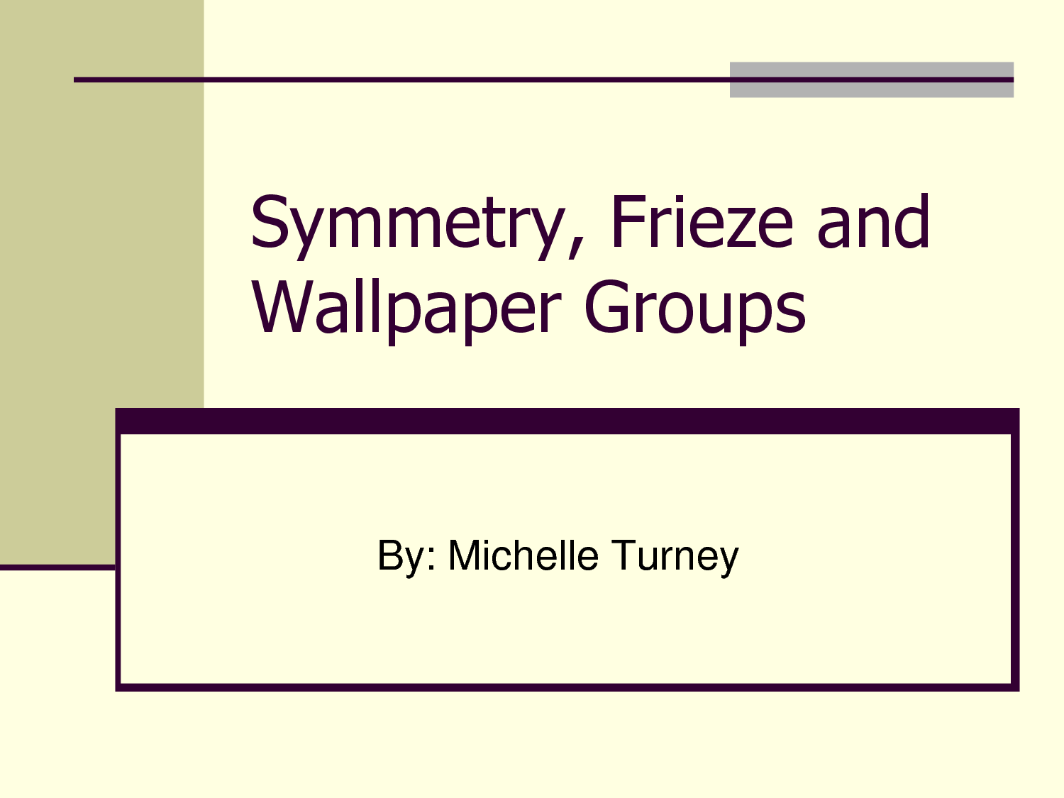 Symmetry Frieze And Wallpaper Groups By Yyc68236
