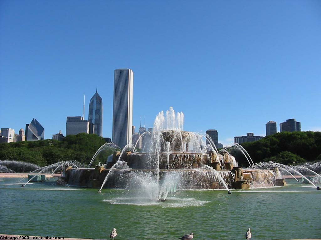 Desktop Wallpaper Buckingham Fountain Chicago Illinois Usa