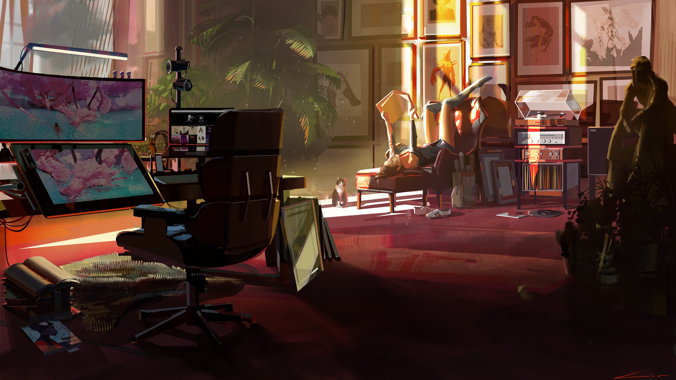 Anime Room HD Wallpaper By Lin A