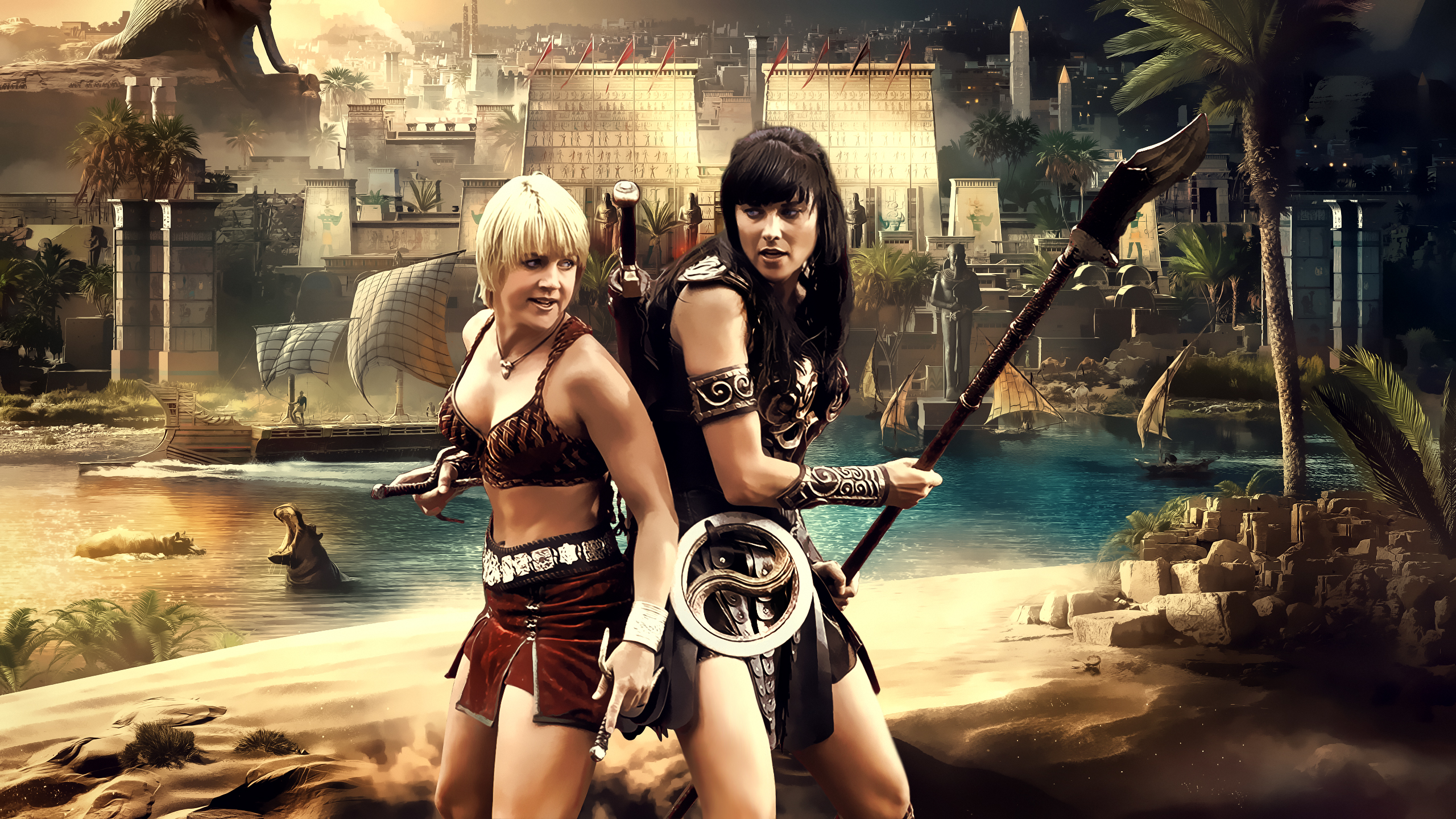 Xena And Gabrielle HD Wallpaper Background Image