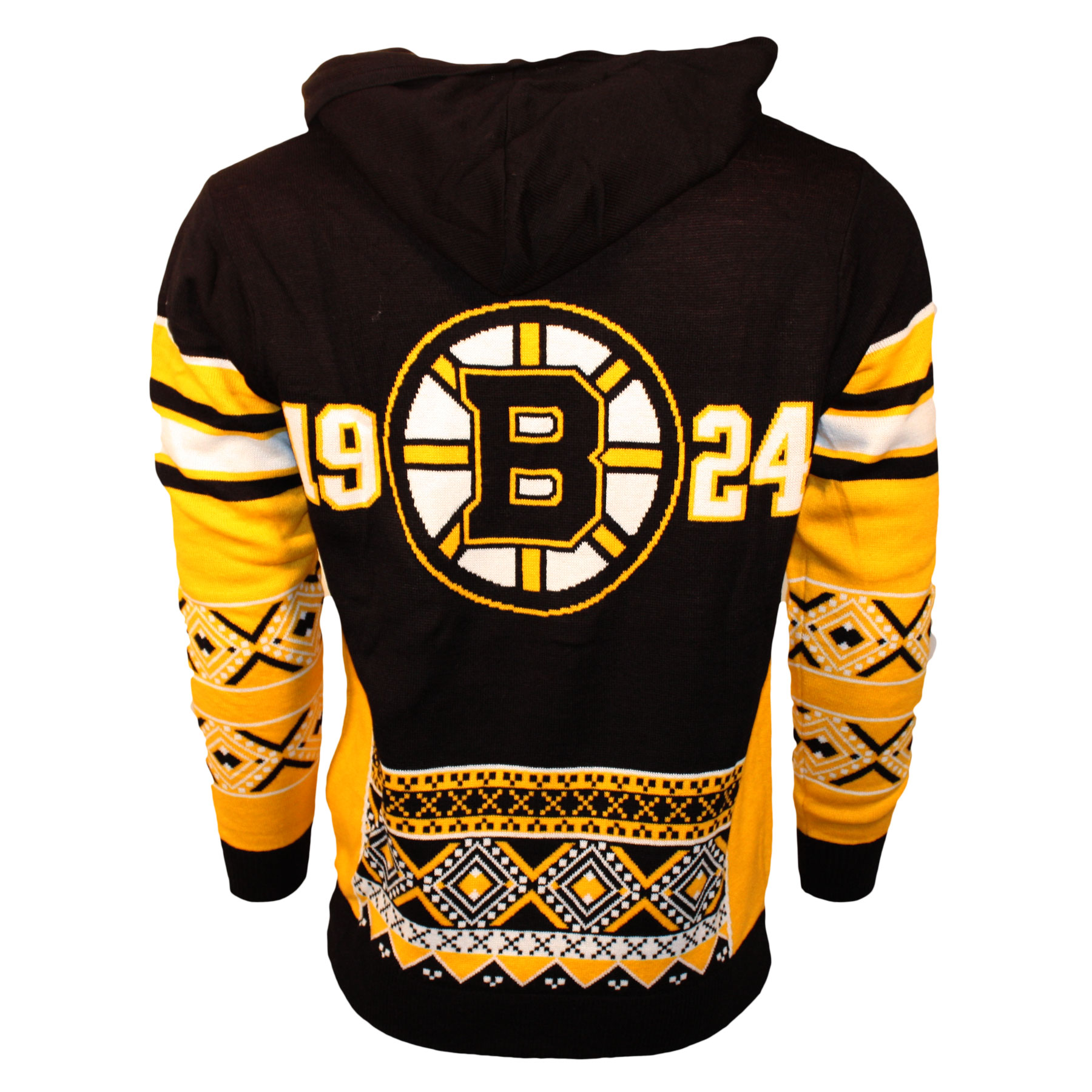Boston Bruins Nhl Big Logo Ugly Pullover Hoodie Holiday Sweater