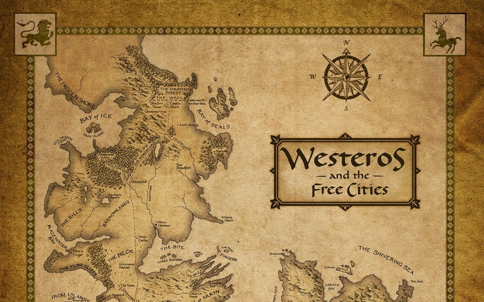 Westeros Wallpaper Map