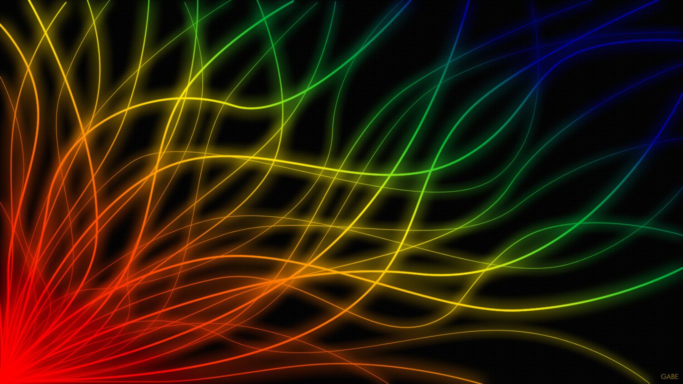 Neon Rainbow HD Wallpaper