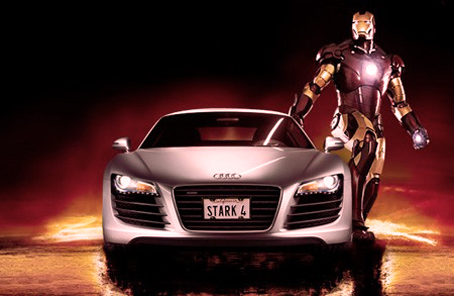 Iron Man 3 Audi R8 Wallpaper in HD Wide High Definition Wallpapers