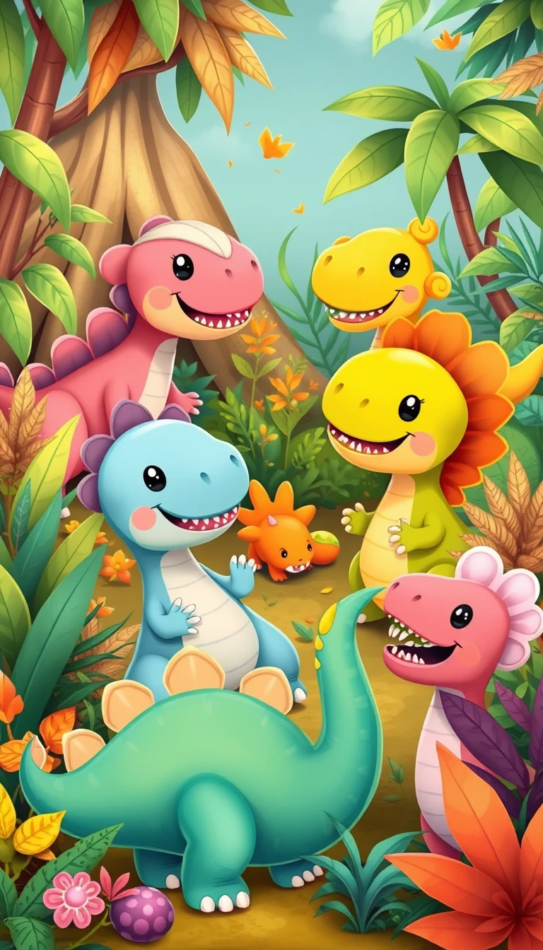 Cute Dinosaur Background