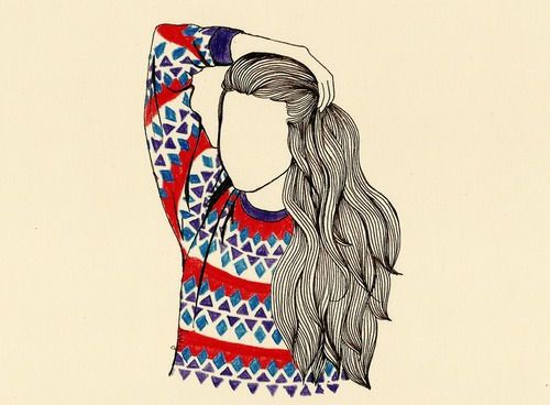 Long Hair Don T Care Hipster Indie Girl Sweater