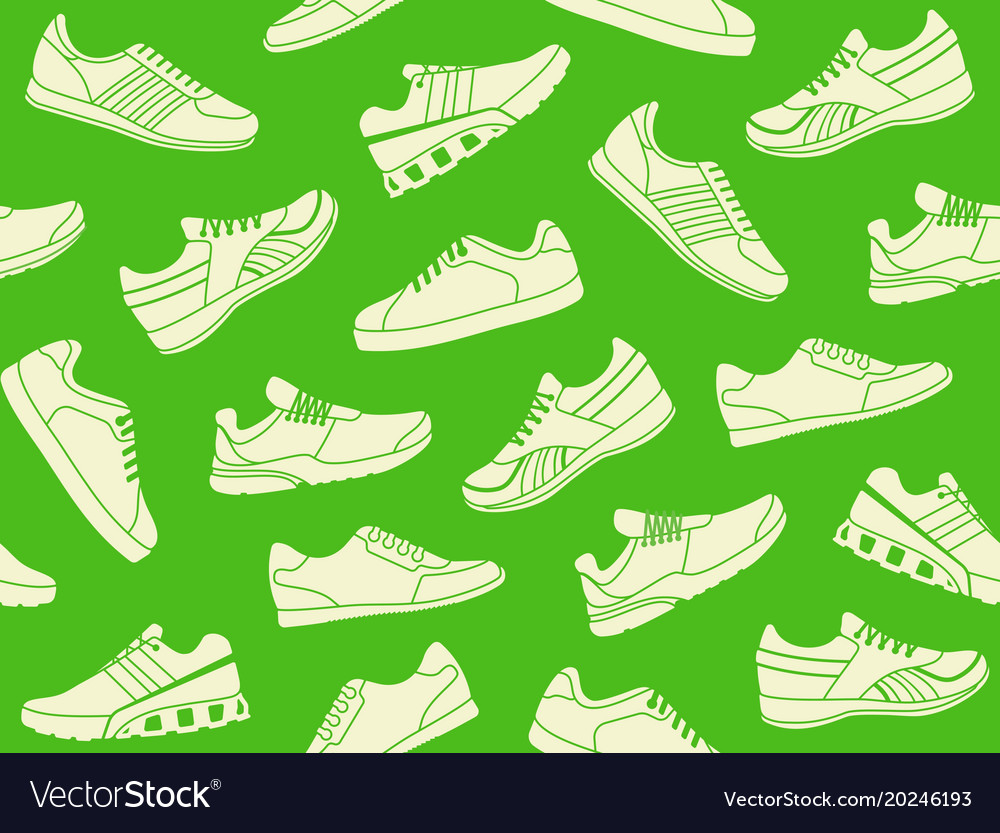 Seamless Background Of Sports Shoes Royalty Vector