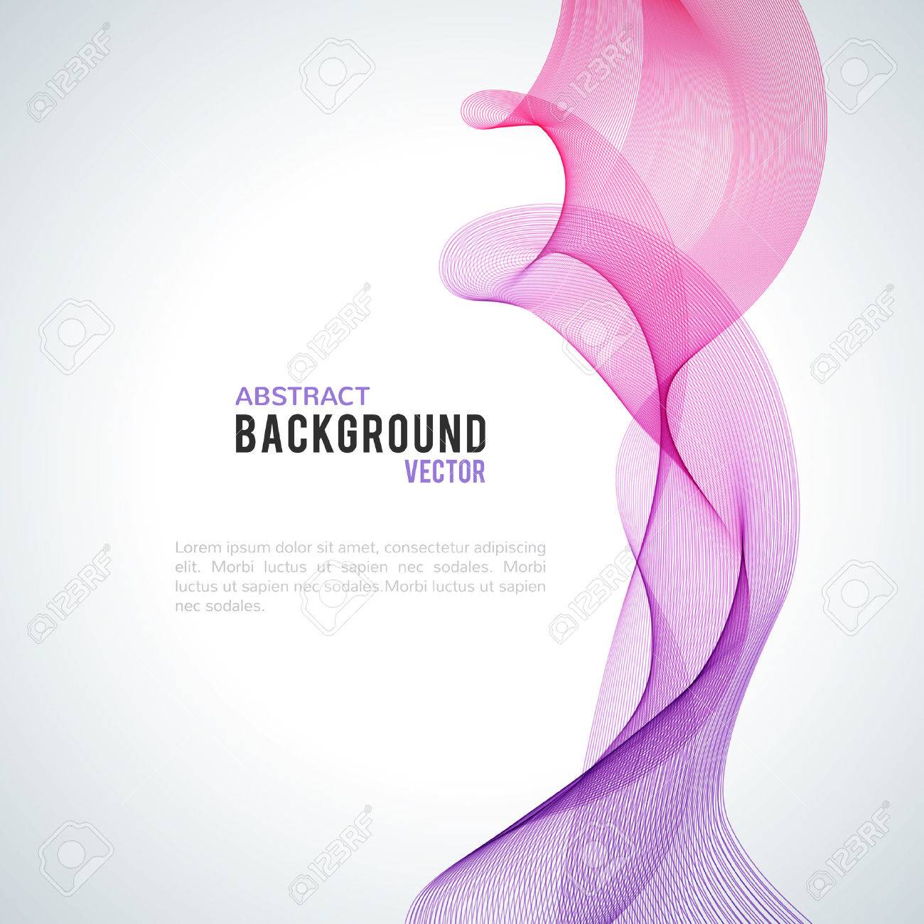 Abstract Purple Wave Isolated On White Background Vector